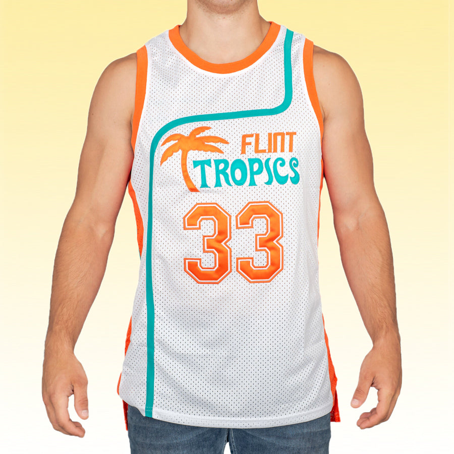 Flint Tropics 33 Jackie Moon Semi PRO Movie Black White Just Don   Basketball Shorts - China Pink Panther Movie TV Special Limited Edition and  Miami Vice Heat Pink Print T Shirts